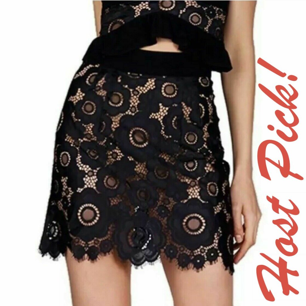 Love & Lemons New Lace Skirt Black Nwt Women's S Hp